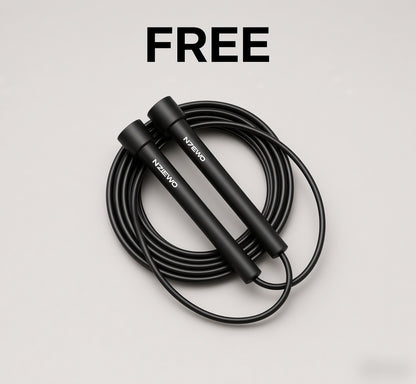 Double Shaft Badminton Racket with 6 Nylon Cock (Skipping Rope Free)