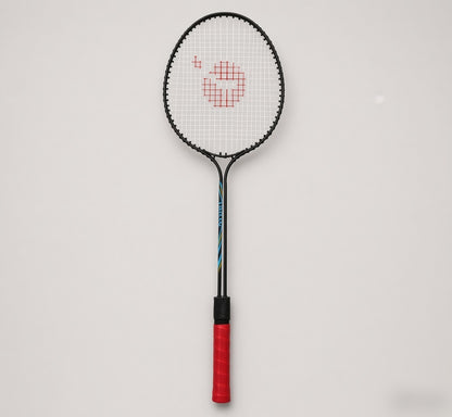 Double Shaft Badminton Racket with 6 Nylon Cock (Skipping Rope Free)