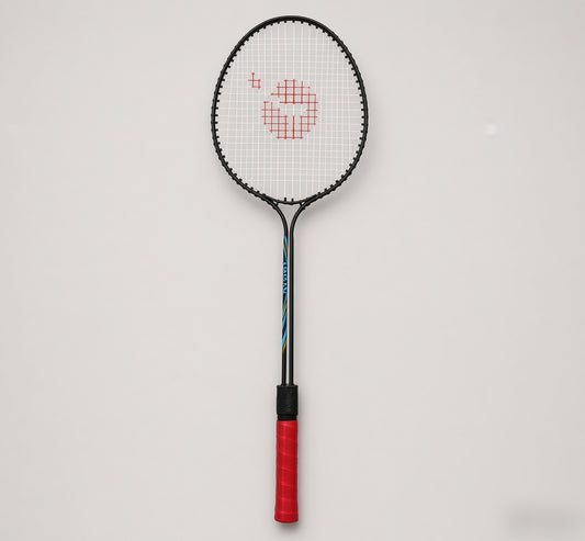 Double Shaft Badminton Racket with 6 Nylon Cock (Skipping Rope Free)